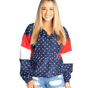 NWT, Simply Southern USA Windbreaker, Size XL